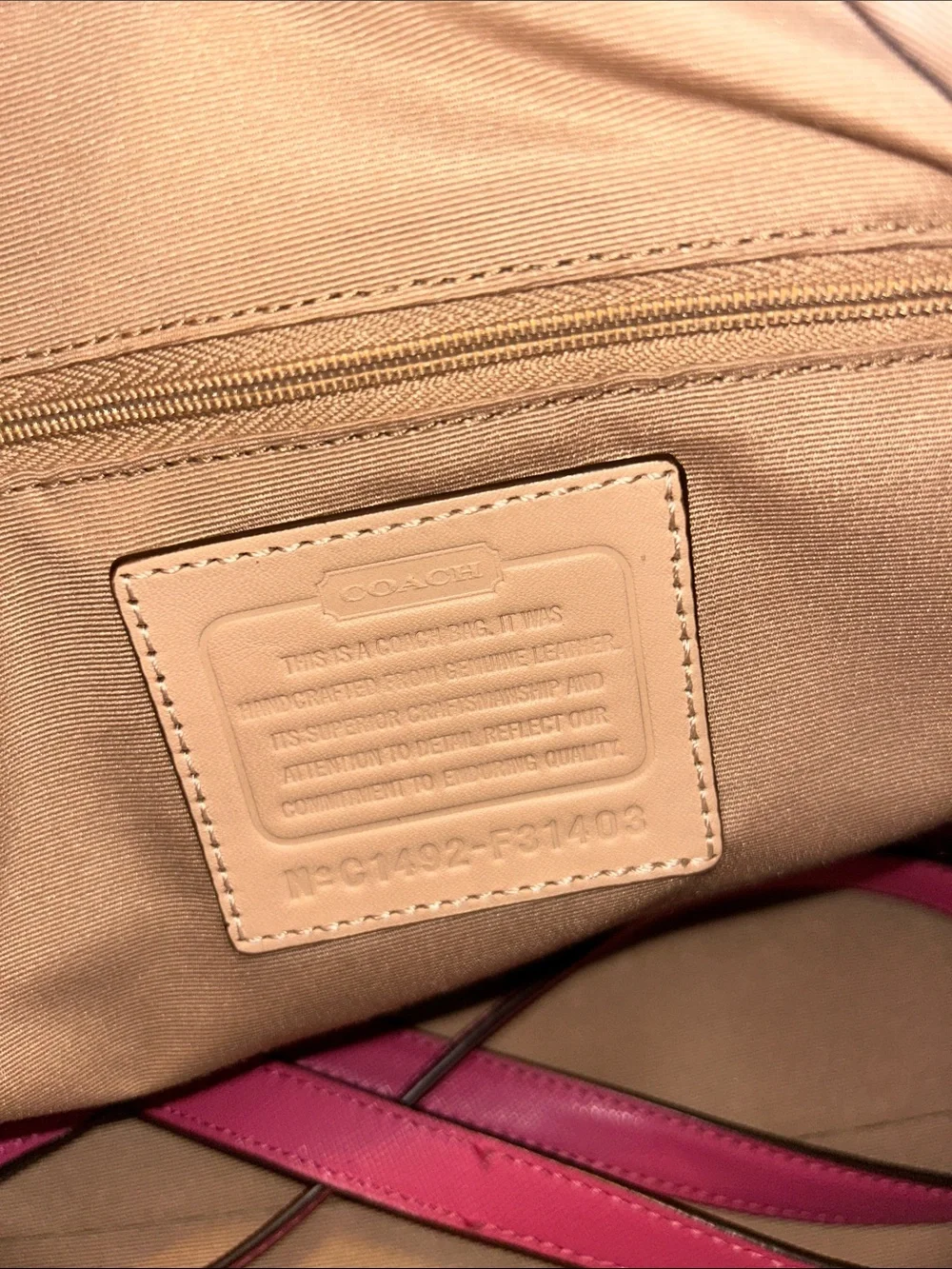 Coach Pink Leather Top-Handle and Crossbody Satchel